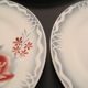 Lot 8 assiettes plates faïence de digoin sarreguemines décor de roses série olga