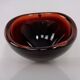 Swedish Burgundy Glass Bowl from Orrefors, 1960s