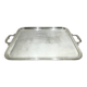 Silver-plated tray with handles