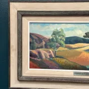 Original Swedish Oil on Panel – "Landscape" by Gunnar Munther – Signed – Vintage and Framed – 64 × 38 cm (25.2" × 15")