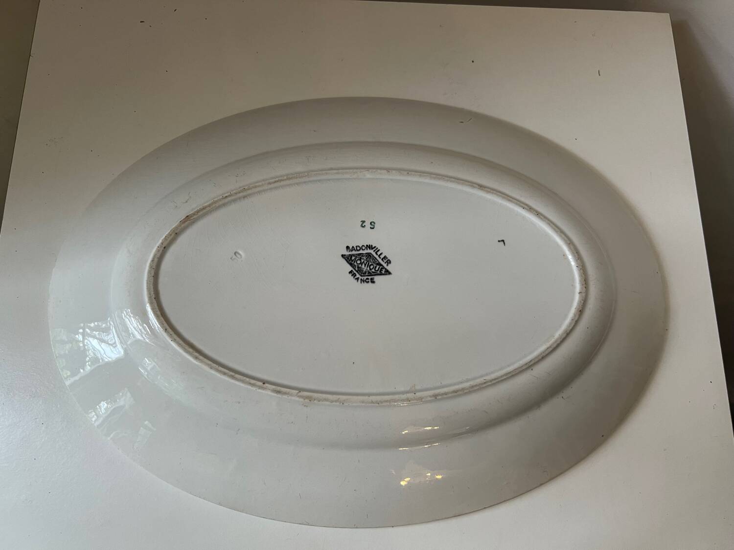 Badonviller oval serving platter, Monique roses pattern