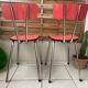 Pair of raspberry formica chairs