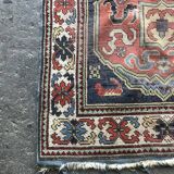 Vintage grey kilim rug in fabric - Hungary, 1930s, double medallion