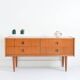 Small Scandinavian sideboard with 4 drawers, vintage 1960.