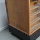 Vintage German Oak Glass Shop Counter Haberdashery Cabinet Vitrine, ca 1950