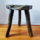 Tripod stool Brutalist Folk art