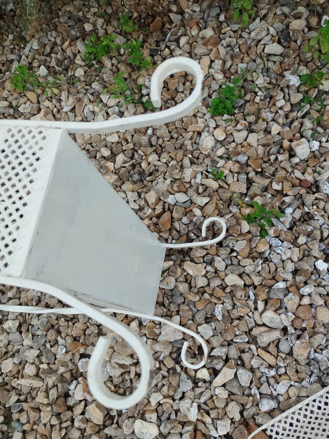 Antique vintage wrought iron planter