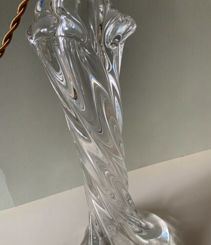 Pied de lampe en cristal de Sèvres