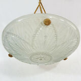 Hnaging calysque Art Deco 1 Degué style glass fire