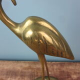 Vintage brass heron
