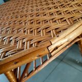 Oval rattan and wicker table