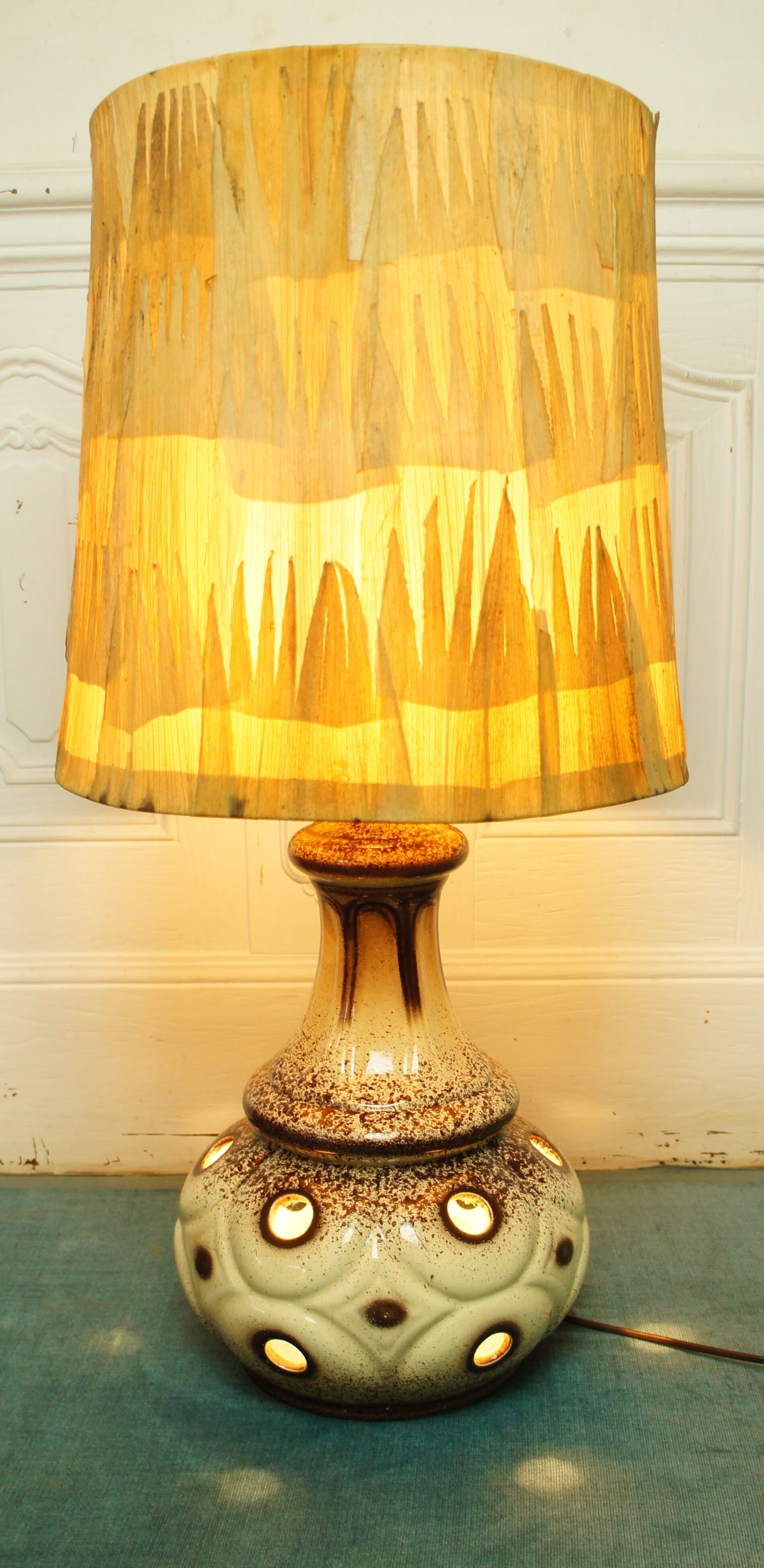 Ceramic space age floor lamp