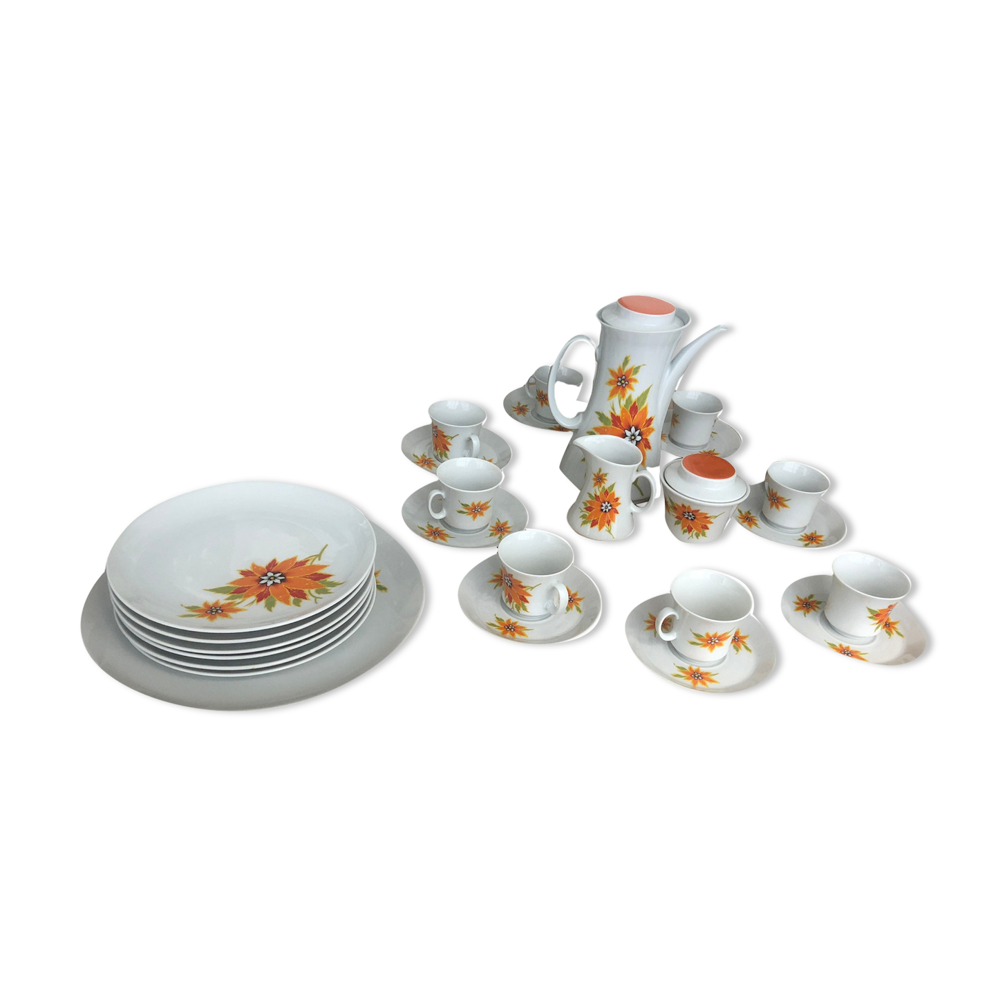 Coffee & dessert services porcelain Winterling Bavaria 70 s