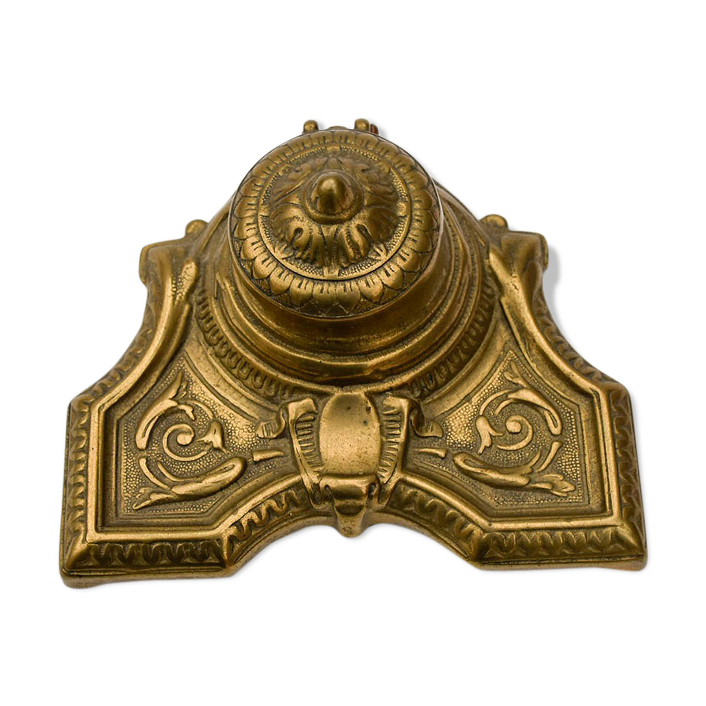 Ink Art Nouveau old vintage gilded bronze