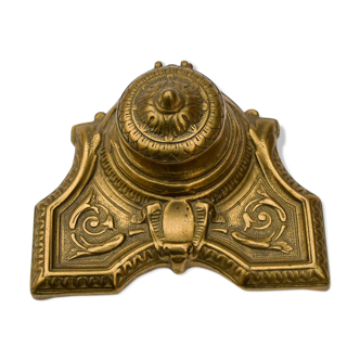 Ink Art Nouveau old vintage gilded bronze