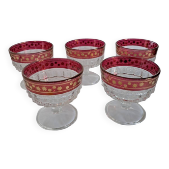 5 Stampi Francolini cups, Italian manufacture, 50s/60s