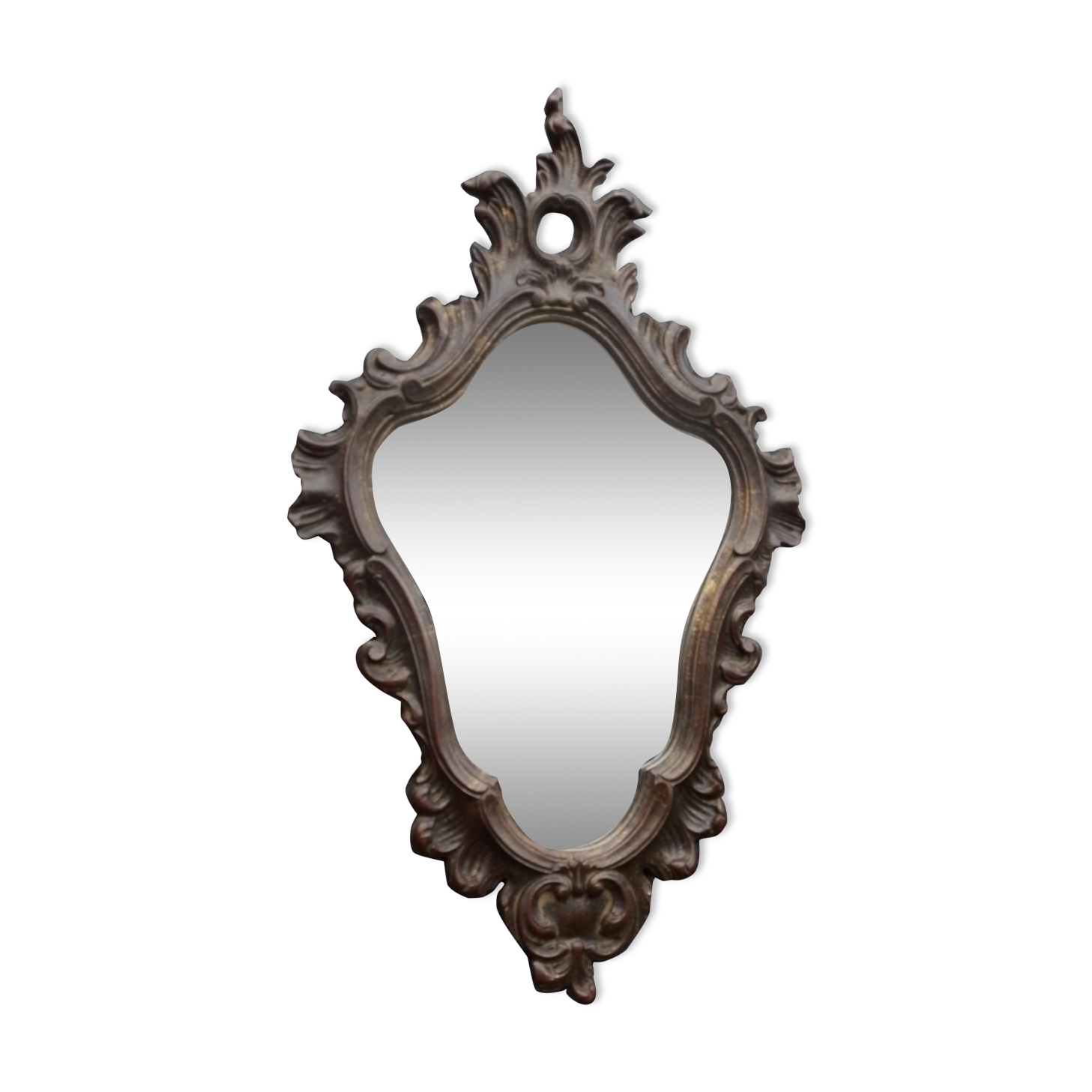 Vintage aged gilded wood mirror 60' 35x60cm