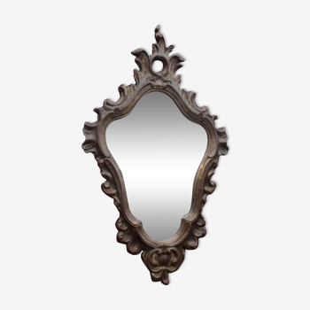 Miroir bois doré vieilli vintage 60' 35x60cm