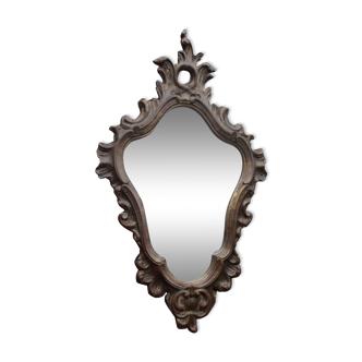 Miroir bois doré vieilli vintage 60' 35x60cm