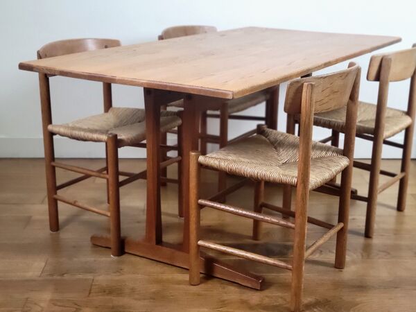 Table Shaker vintage Børge Mogensen C18 pour FDB Møbler, Danemark 1965
