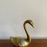Duo of ancient brass swans