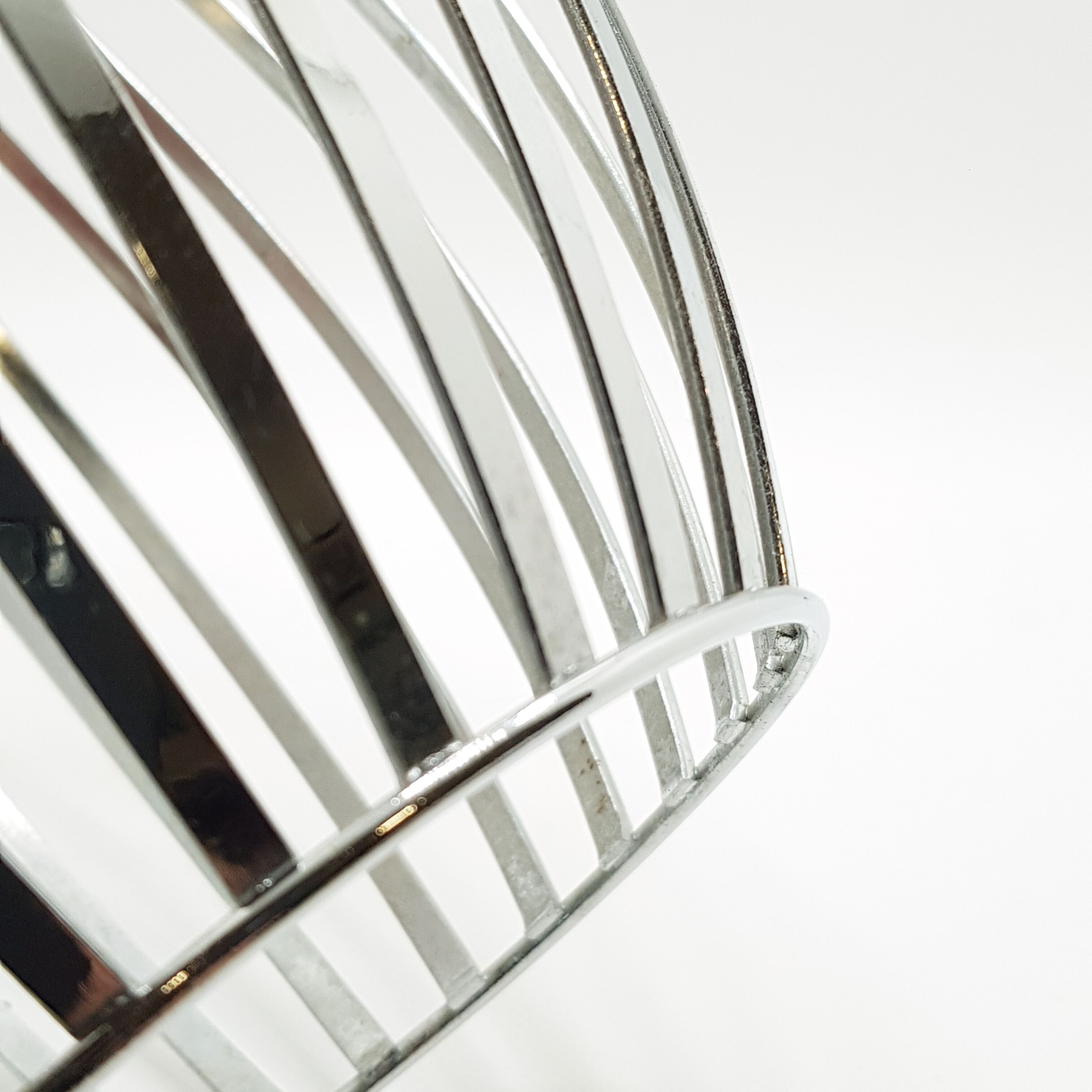 Abat-jour ovale chromé