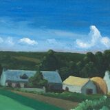 Countryside landscape table