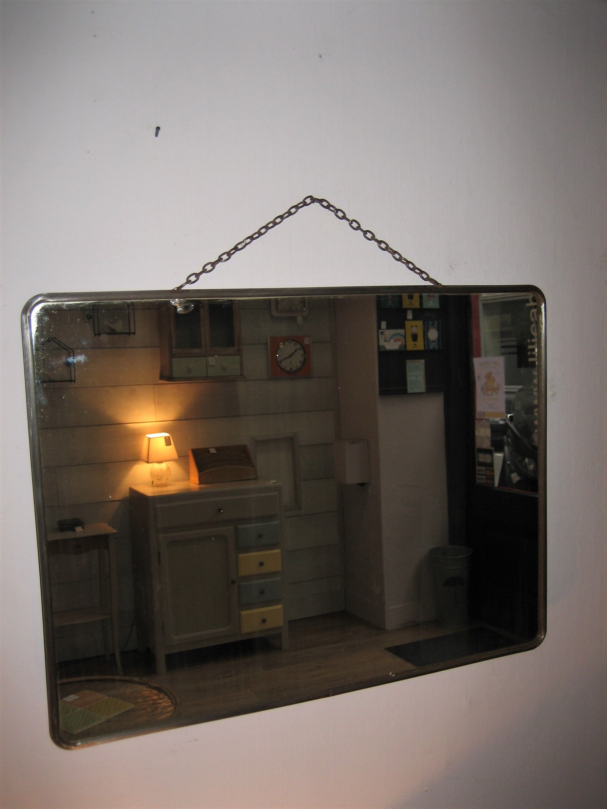 Miroir de barbier chaînette 30 x 40 cm