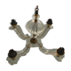 Suspension lamp 4 burners, plexiglass baroque style vintage 50-60s