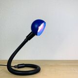 Blue flexible snake lamp, 80s, vintage