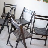 5 x chaises pliantes vintage