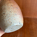 Jacques Lacheny, chamotte stoneware vase, brutalist, Puisaye