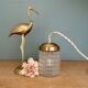 Vintage glass globe portable lamp or table lamp