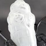 Pair of Wrought Iron Wall Lights by Degué, Art Deco, France, c. 1930