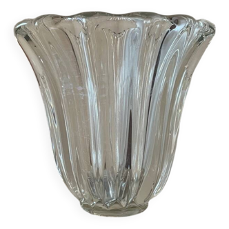 Signed crystal vase