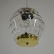 Glass and Brass Pendant Lamp, 1960s, Sweden