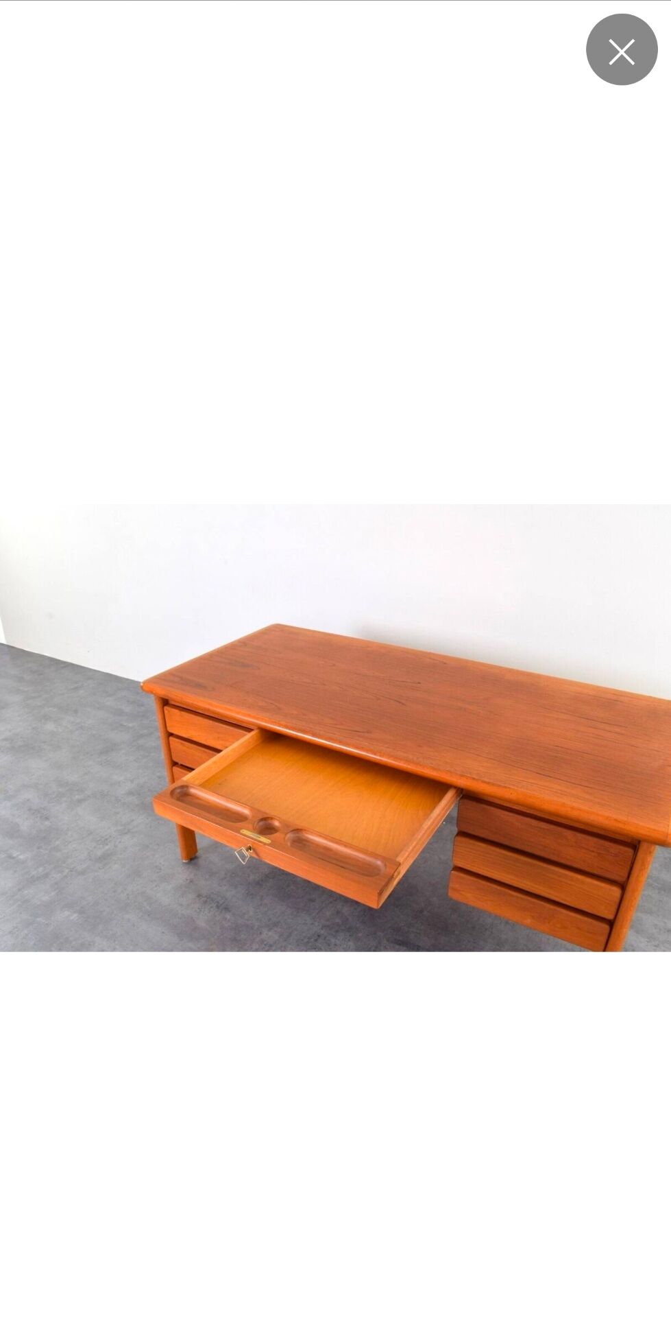 Teak Danish Desk and Two Armchairs