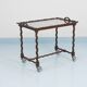 Antique Neo-Baroque Italian Barley Twist Bar Cart Serving Trolley, 1920s