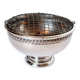 Large silver plated vase or quilted flower vase from the 1950s