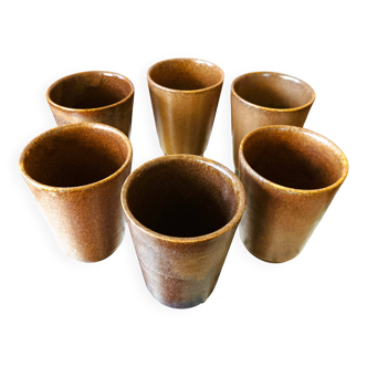 Set of 6 stoneware mugs