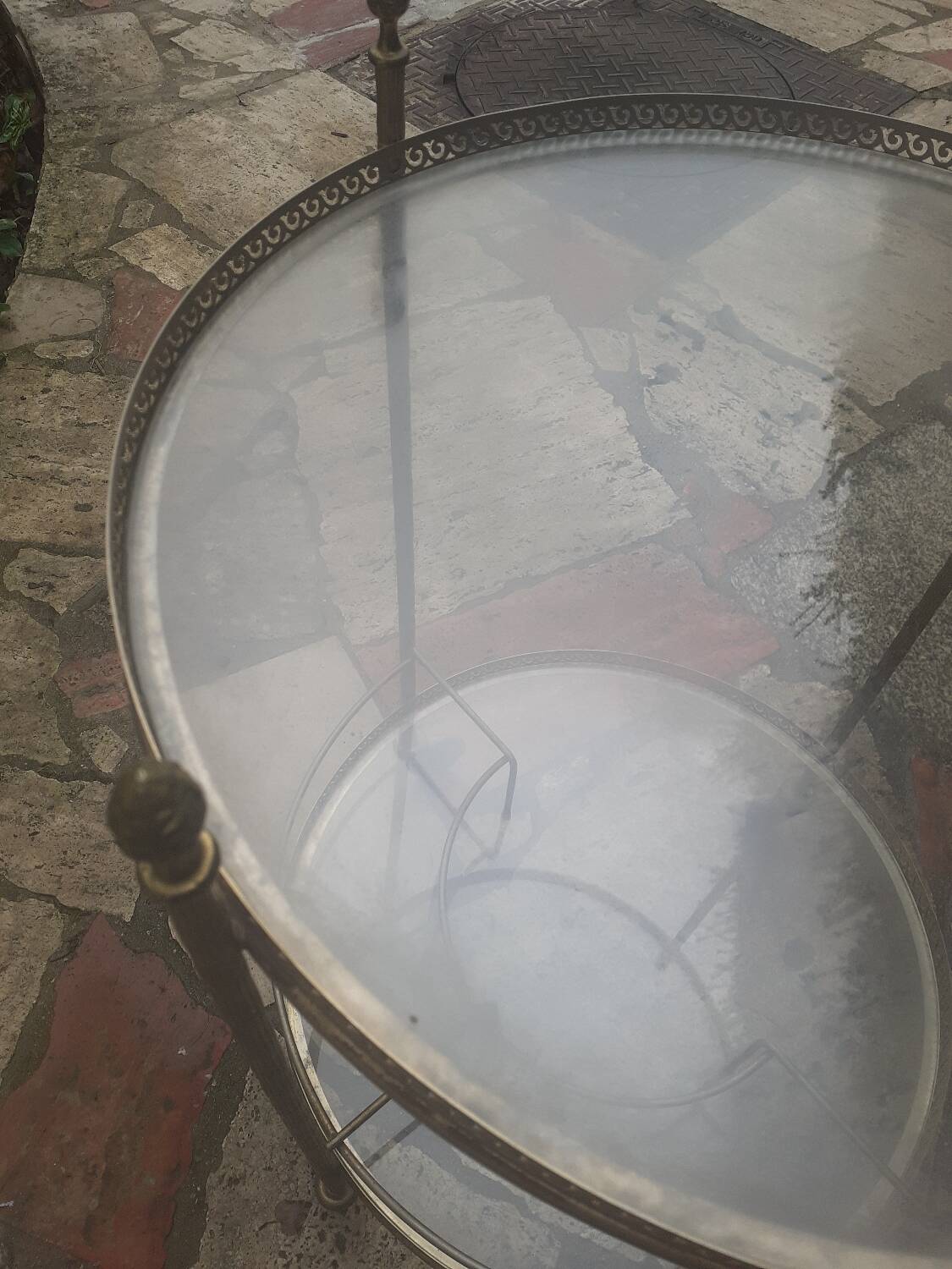 Brass rolling trolley