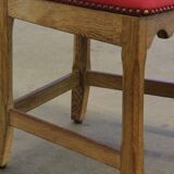 Vintage 1960s Danish brutalist ladderback oak chairs in the style of Kjærnulf