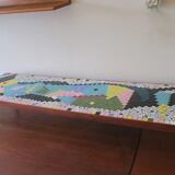 Mid century ceramic tiled patchwork long and low coffee table, 1960s