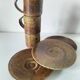 Set of three cups and saucers in pyrite stoneware - Charles Gaudry, Puisaye
