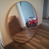 Round brass mirror 70cm