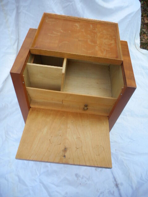 Scandinavian oak sewing basket