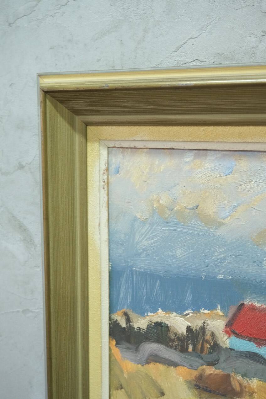 Gunnar Ekdahl,  Swedish Modern Landscape, Oil on Panel, 1960s, Framed
