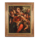 Ancient painting of the Virgin and Child on canvas from the 17th century.