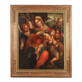 Peinture ancienne Vierge à l’Enfant sur toile XVIIe siècle