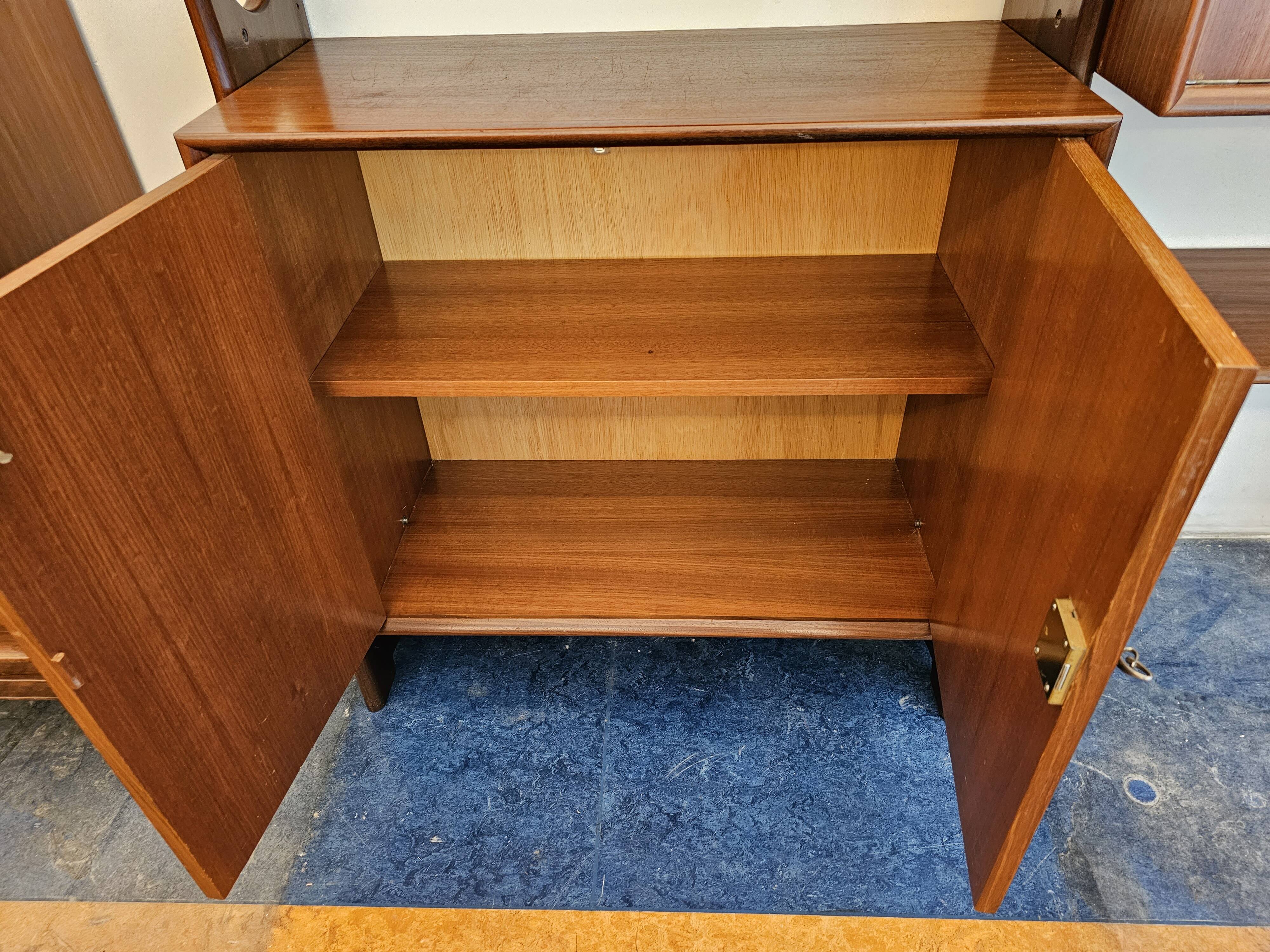 Wall unit wall cabinet teak vintage Dutch Design